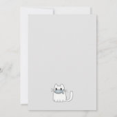 Cute Cat met prijs visdag Kaart (Achterkant)