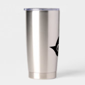 Cute Cat & “Mew” Text – Funny Cat Lover  Geïsoleerde Drinkbeker (Rechts)