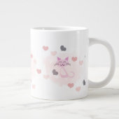 Cute cat-Mok Extra Grote Beker (Rechts)