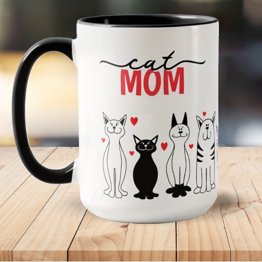 Cute Cat Mom Mug Mok