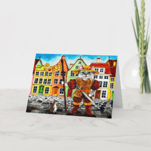 Cute Cat Mouse Estonian Folklore Wenskaart Kaart