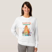 Cute Cat Mouse Pawsitive Vegan Humor T-shirt (Voorkant volledig)