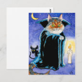 Cute Cat Mouse Vampire Nosferatu Halloween Briefkaart (Voorkant / Achterkant)