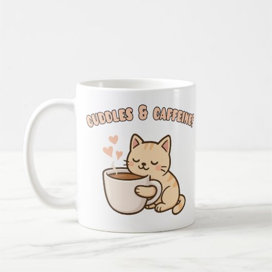 Cute Cat Mug – Funny Coffee Lover Gift (Gauche)