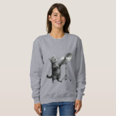 Cute cat Music Lover gift_Funny Cat Rock Band  Trui (Voorkant volledig)