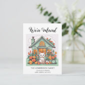 Cute Cat New Home Moving Faire-part Carte postale (Debout devant)