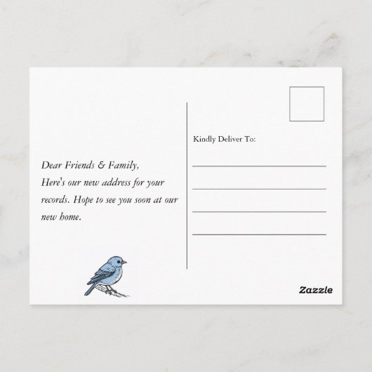 Cute Cat New Home Moving Faire-part Carte postale (Dos)