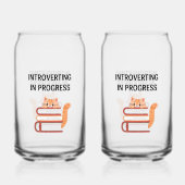 Cute Cat on Books "Introvert in Progress" (Recto)