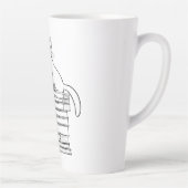 Cute Cat op Books Latte Mok (Rechts)