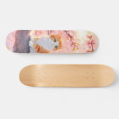 Cute Cat op een Cherry Blossom Tree Skateboard (Horizontaal)