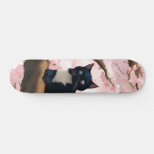 Cute Cat op een Cherry Blossom Tree Skateboard (Horizontaal)