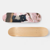 Cute Cat op een Cherry Blossom Tree Skateboard (Horizontaal)