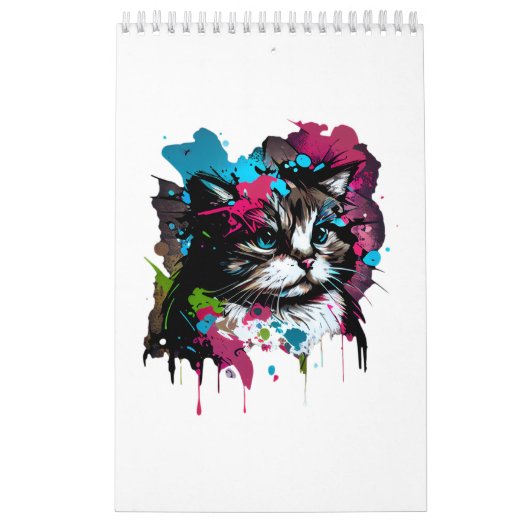 Cute Cat op kalender (Hoes)
