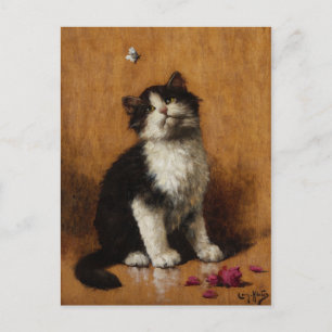 Cute Cat Painting Briefkaart