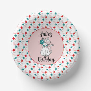 Cute Cat Patriotic Birthday Sprinkles Party Papieren Kommen