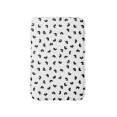 CUTE Cat Pattern Black and White Badmat (Voorkant Verticaal)