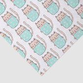 Cute Cat Pattern Girls Birthday Tissuepapier (Detail)