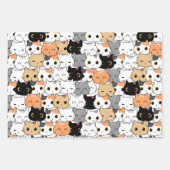 Cute Cat Pattern Inpakpapier Vel (Voorkant 2)