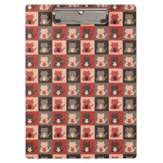 Cute Cat Pattern Klembord (Voorkant)