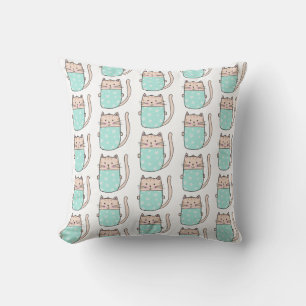 Cute Cat Pattern Kussen