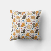 Cute Cat Pattern Kussen (Achterkant)