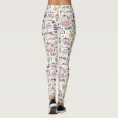 Cute Cat Pattern-Leggings Leggings (Achterkant)