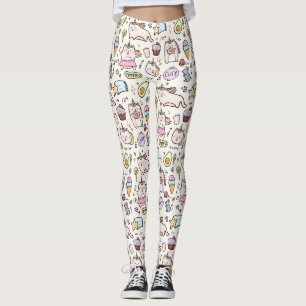 Cute Cat Pattern-Leggings Leggings