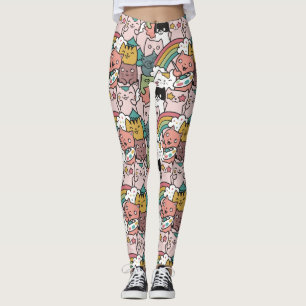 Cute Cat Pattern-Leggings Leggings