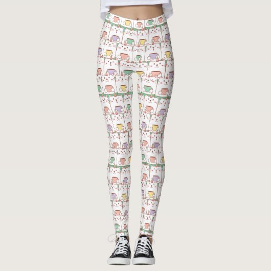 Cute Cat Pattern-Leggings Leggings (Voorkant)