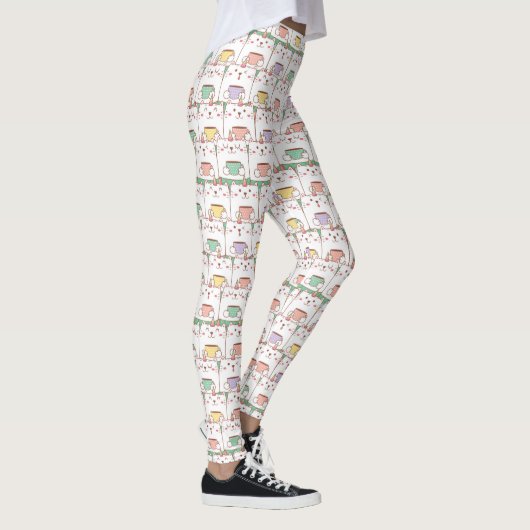 Cute Cat Pattern-Leggings Leggings (Rechts)