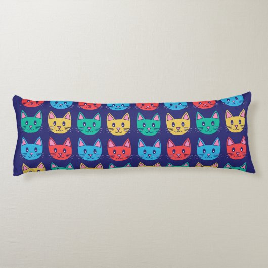 Cute Cat Pattern Lichaamskussen (Achterkant)
