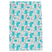 Cute Cat Pattern Medium Cadeauzakje (Voorkant)