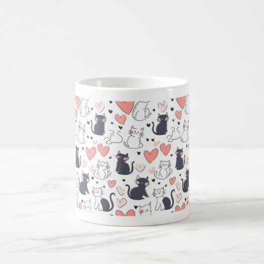 Cute Cat Pattern Mug (Centre)