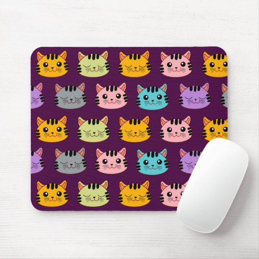 Cute Cat Pattern Muismat (Met muis)