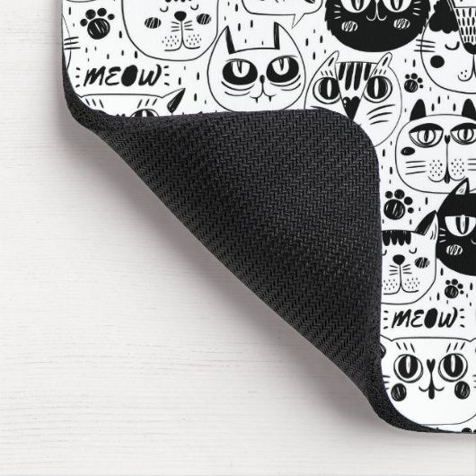 Cute Cat Pattern Muismat (Hoek)