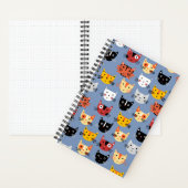 Cute Cat Pattern Notitieboek (Binnen)