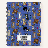 Cute Cat Pattern Persoonlijk Notitieboek (Voorkant)