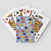 Cute Cat Pattern Pokerkaarten (Achterkant)