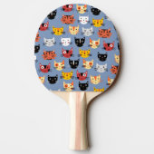 Cute Cat Pattern Tafeltennisbatje (Achterkant)