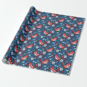 Cute Cat Pattern Wrapping Paper Cadeaupapier (Uitgerold)