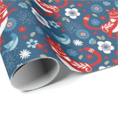 Cute Cat Pattern Wrapping Paper Cadeaupapier (Rol Hoek)