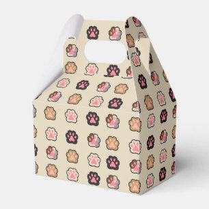 Cute Cat Paws Patroon Bedankdoosjes
