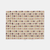 Cute Cat Paws Patroon Fleece Deken (Voorkant (Horizontaal))