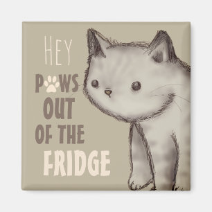 Cute Cat Paws uit de koelkast Magneet