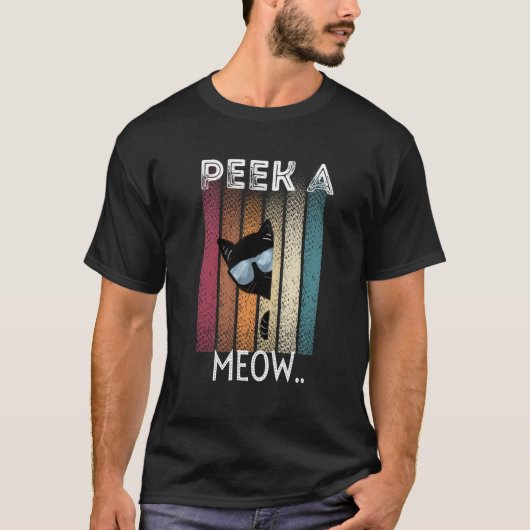 Cute Cat Peek A Meow T-shirt (Voorkant)