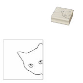 Cute Cat Peking van de hoekstempel Rubberstempel (Gestempeld)