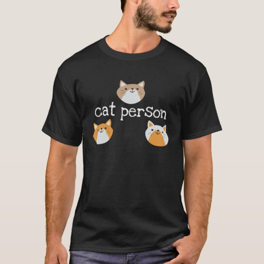 Cute Cat Person   with Kitten Faces T-shirt (Voorkant)