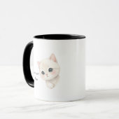 Cute Cat Personalized text Mok (Voorkant links)