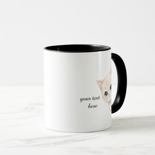 Cute Cat Personalized text Mok (Voorkant rechts)