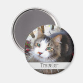Cute Cat Pet Lovers Creëer uw eigen aangepaste mag Magneet (Voorkant / Achterkant)